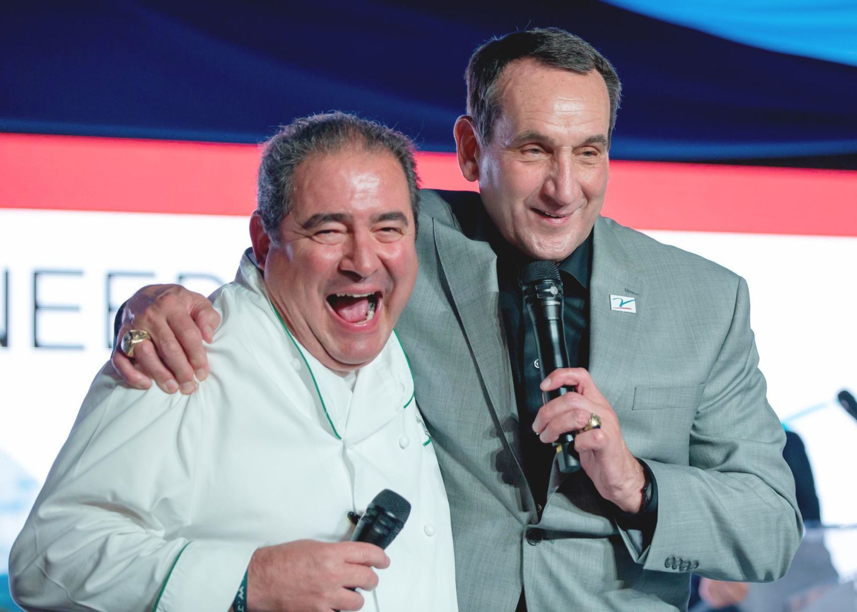 Chef Emeril Lagassé and Mike “Coach K” Krzyzewski
